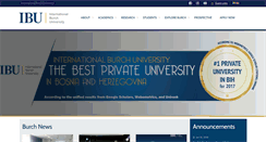 Desktop Screenshot of ibu.edu.ba